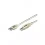 Microconnect USBAB5T USB kabelis USB 2.0 5 m USB A USB B Caurspīdīgs