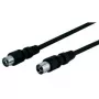 Mikroshēmas koaksiālais kabelis Microconnect COAX025 2.5 m Melns