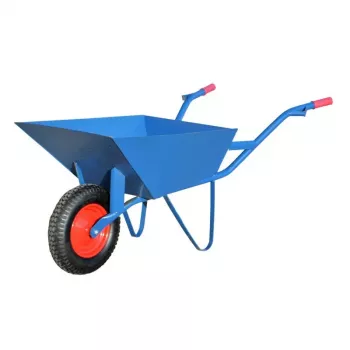 AWTOOLS AW00032 Garden Cart / Wheelbarrow - 200 kg Load Capacity, 100 L, Galvanized Steel Tray, Pneumatic Wheels