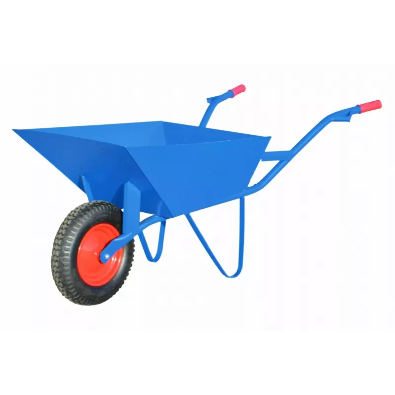 AWTOOLS AW00032 Garden Cart / Wheelbarrow - 200 kg Load Capacity, 100 L, Galvanized Steel Tray, Pneumatic Wheels