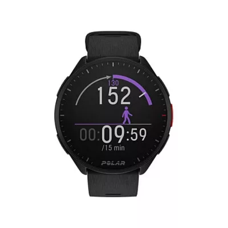 Polar Pacer GPS skriešanas pulkstenis - Night Black - S/L Strap - 1,2 inch MIP Displejs - 32MB - Bluetooth