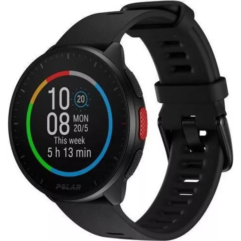Polar Pacer GPS skriešanas pulkstenis - Night Black - S/L Strap - 1,2 inch MIP Displejs - 32MB - Bluetooth