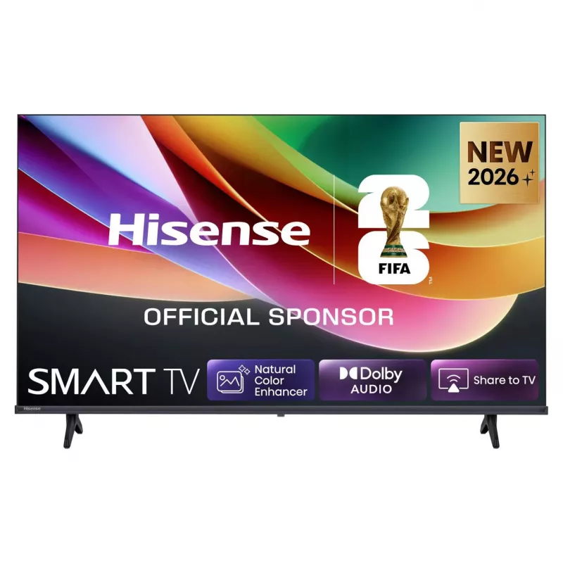 Hisense 32A49S 32 collas (80 cm) Smart TV HD Ready DLED 60 Hz 8.5 ms HDR Wi-Fi HDMI USB LAN VESA Melns