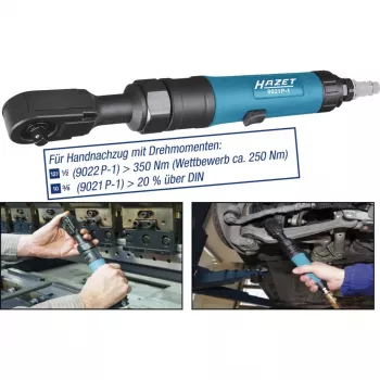 HAZET 9022P-1 Trieciena uzgriežņu atslēga - 1/4 collas - 678 Nm - Melna/Zila