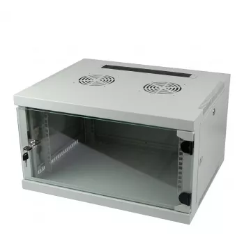 ALLNET 19 inch sienas tīkla skapis 4U 1-detaļas 594x541mm gaiši pelēks SMQ sērija