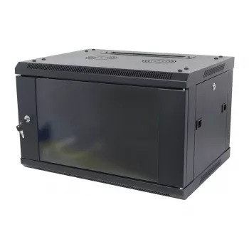 ALLNET 19 inch Sienas skapis 12U 450mm Melns Izjauktā veidā SMA sērija