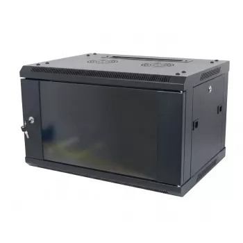 ALLNET 19 inch Sienas Skapis 15U 1-Daļas 600mm Dziļums Melns Plakanā Iepakojumā SMA Sērija