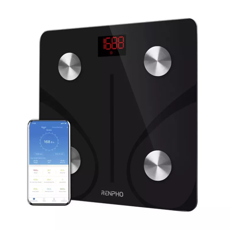 Viedie svari ķermeņa analīzei RENPHO Elis 1 Smart Body Scale Black