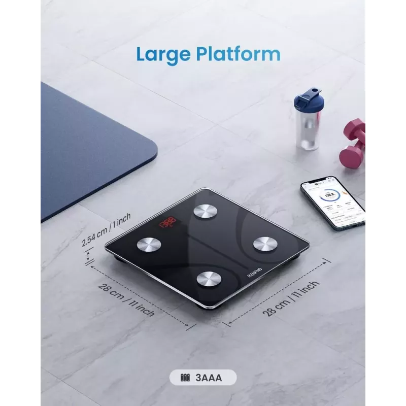 Viedie svari ķermeņa analīzei RENPHO Elis 1 Smart Body Scale Black