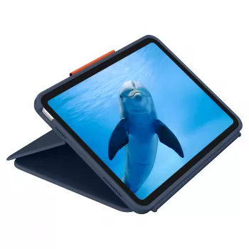 Logitech Rugged Combo 4 Touch tastatūras maciņš ar skārienpaliktni Apple iPad 10. paaudzei - Classic Blue - Pan Nordic QWERTY
