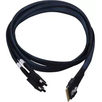 Microchip Adaptec iekšējais NVMe kabelis 1x SFF-8654 x8 uz 2x SFF-8612 x4 (OCuLink) 0,8m SlimSAS uz OCuLink NVMe diskiem