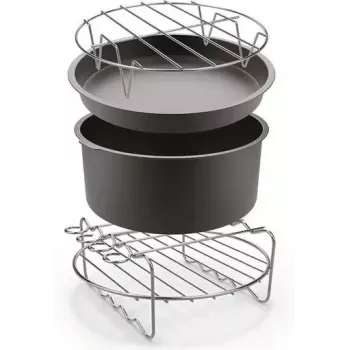 TEFAL Easy Fry Piederumu komplekts OBH Nordica XXL gaisa fritēm - Cepamā panna, Iesmu statīvs, 5 iesmi
