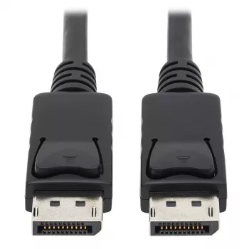 EATON Tripp Lite Series DisplayPort kabelis ar fiksējošiem savienotājiem, 4K 60 Hz (M/M), Melns, 10 pēdas (3,05 m)