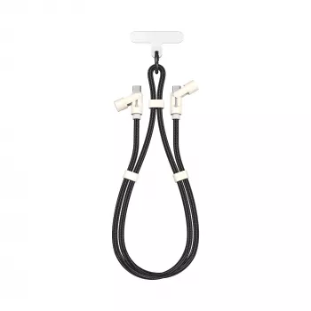 SBOX LANYARD BLACK USB-C to USB-C Cable 1,5m Black