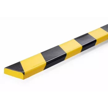 Durable S10 kabeļu aizsargs, PVC, melns/dzeltens, plakans, 1000 mm, 40 mm