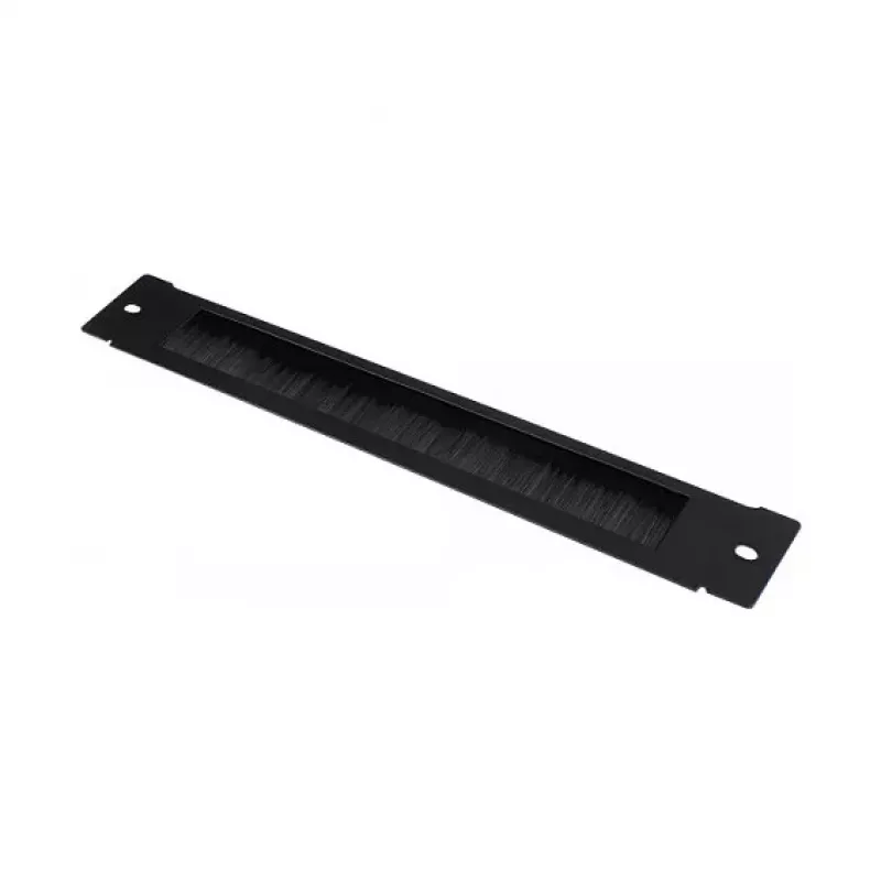 GoodConnections Brush Strip 380 mm x 57 mm for Good Connections 19 inch Wall Enclosure FLAT-Pack (GC-RFxxxS), Deep Black (RAL 9005)