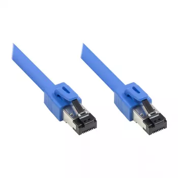GoodConnections RNS® Patch Cable Cat. 8.1, S/FTP, PiMF, LSZH, 2000MHz, 40Gbit/s, Blue, 0,5m