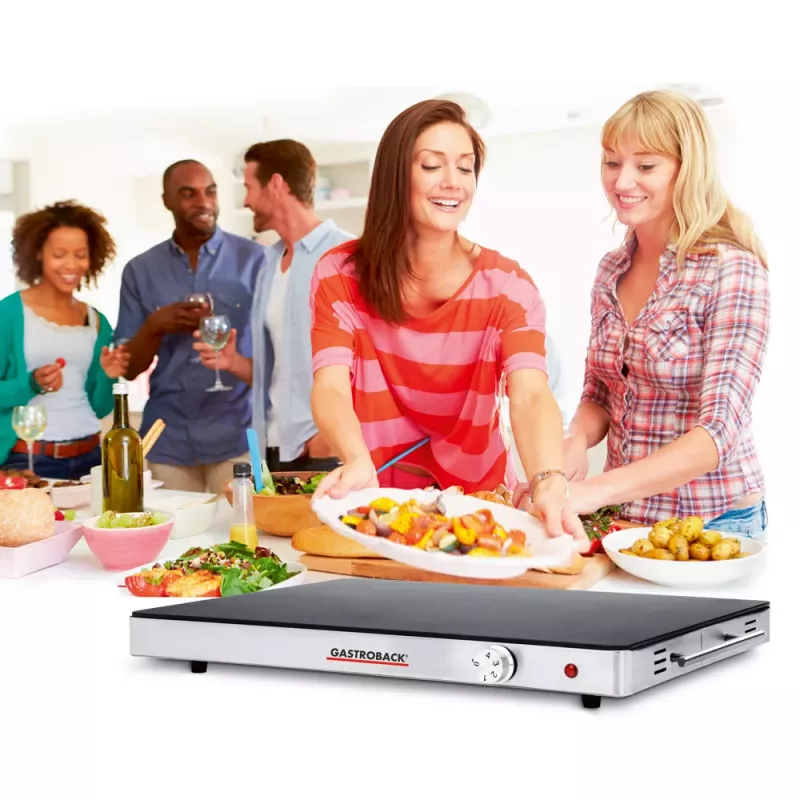 Gastroback 42491 Design Warming Tray - 200W, Stainless Steel & Glass, 120°C