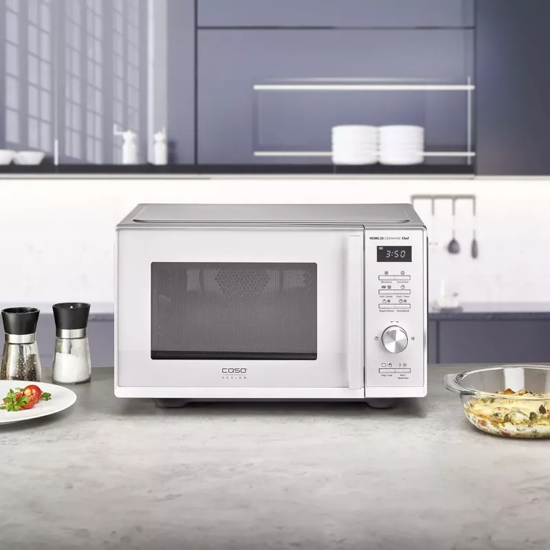 CASO Chef HCMG 25 Mikroviļņu krāsns - 900W, Konvekcija & Grils, 25L, Nerūsējošais tērauds