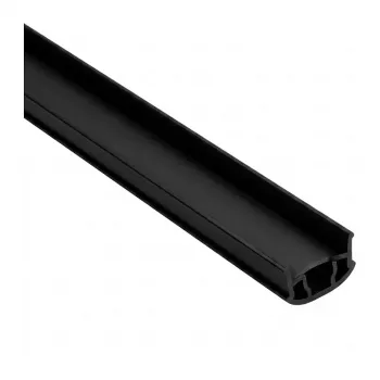 SYNERGY21 LED U-Profils ALU014 PMMA Opāla Difuzors Melns 2000mm