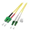 EFB Elektronik Duplex optiskās šķiedras komutācijas kabelis LC/APC-SC/APC OS2, 5 m, dzeltens