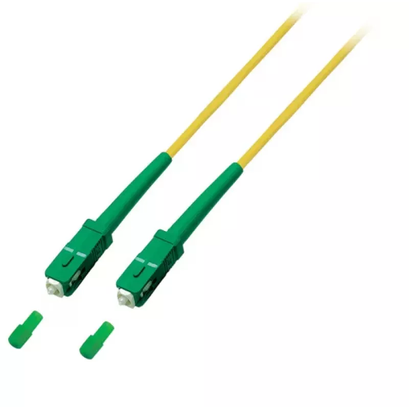 EFB Elektronik Simplex optiskās šķiedras komutācijas kabelis SC/APC-SC/APC OS2, 3 m, dzeltens