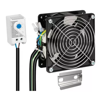 EFB ventilatoru komplekts sienas korpusam, pilns, iekļauts termostats un savienojuma kabeļi