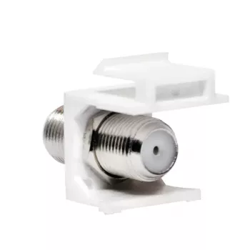LogiLink Keystone In-Line Coupler F Socket to F Socket 75 Ohm White