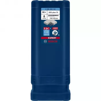 BOSCH EXPERT SDS plus-7X Āmururbja uzgalis 6mm 100mm darba garums 30 gabalu komplekts
