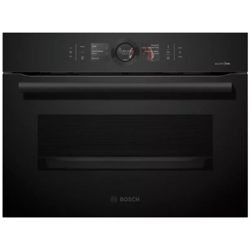 Bosch CSG856RC7 Iebūvējamais kompaktais tvaika cepeškrāsns, 47L, skārienvadība, Home Connect