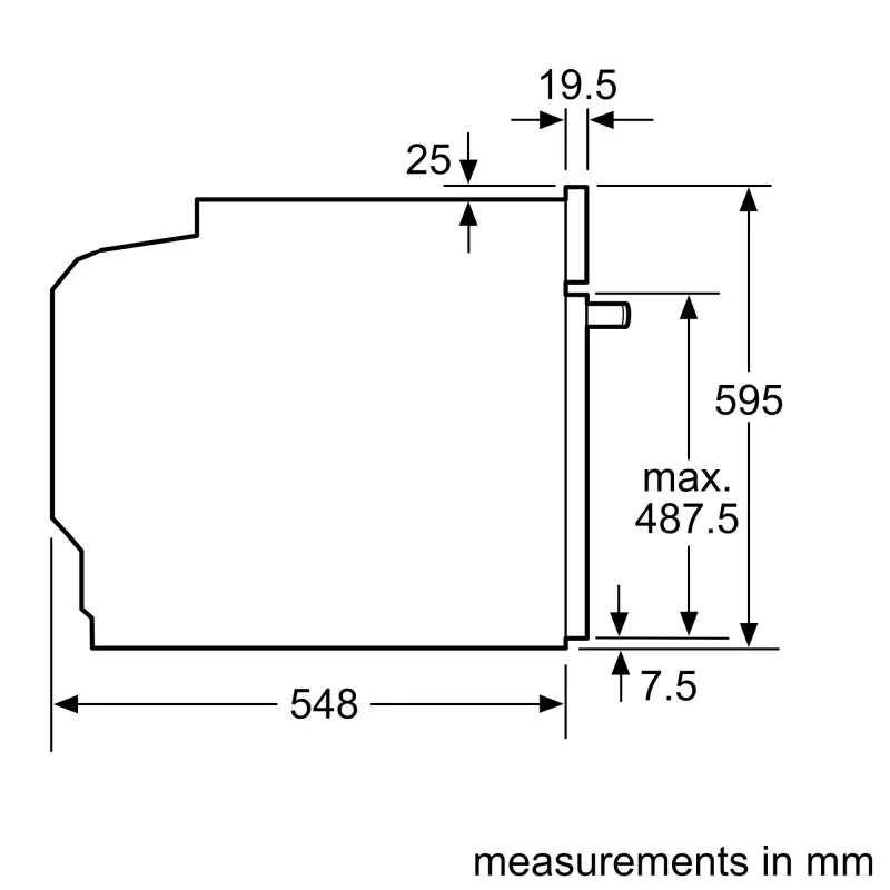 Bosch HBA2340B0 Iebūvējamā cepeškrāsns, 71 L, A energoklase, melna