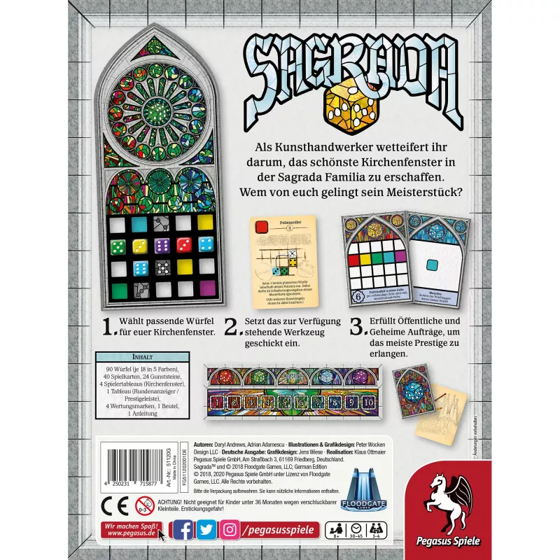 Pegasus Spiele galda spēle Sagrada (51120G)