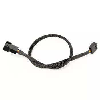 Watercool 4-Pin PWM pagarinājuma kabelis, melns - 30cm