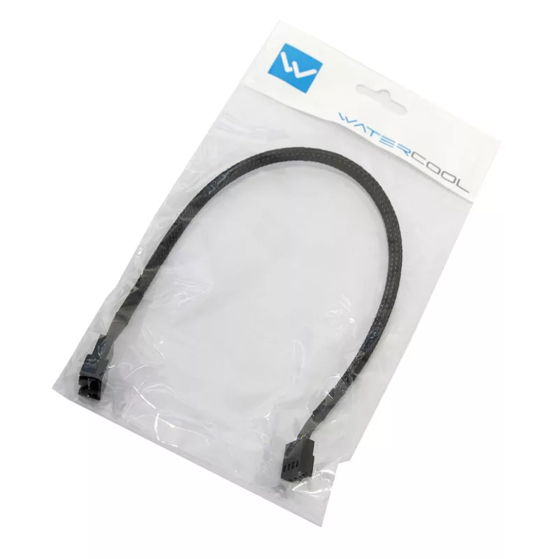 Watercool 4-Pin PWM pagarinājuma kabelis, melns - 30cm