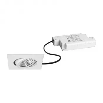 Brumberg 39365073 LED Iebūvējamais Prožektoru Komplekts BB05 Kvadrāts Balts 3000K 6W 230V Fāzes Dimmējams Grozāms