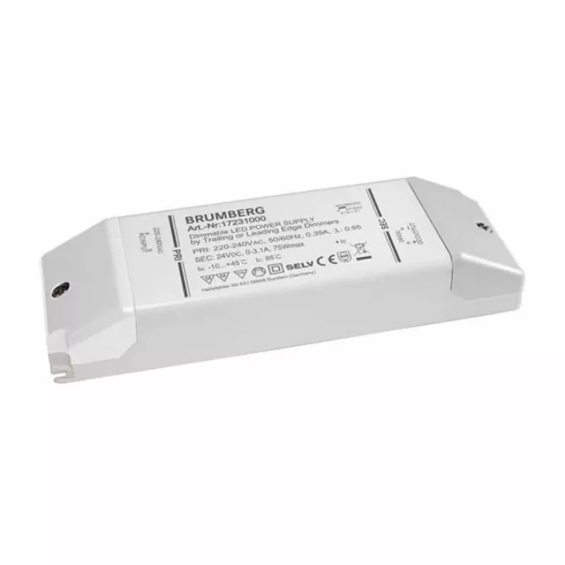 Brumberg 17231000 LED barošanas bloks 75W 24V DC balts