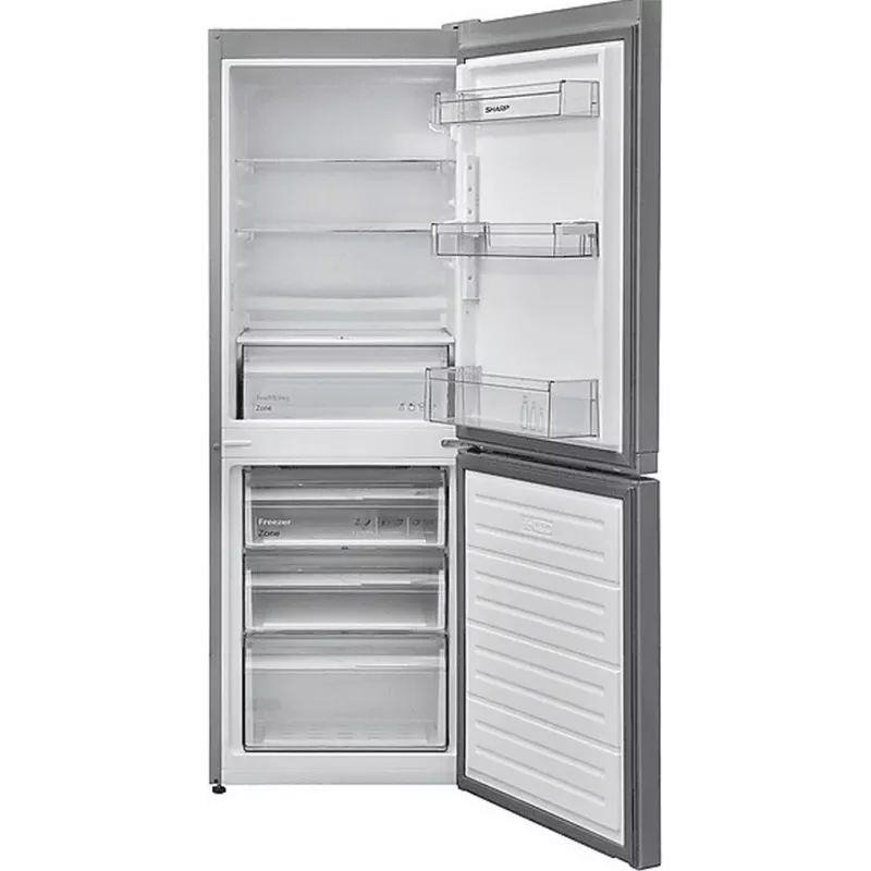 Sharp SJ-FBB02DTXLE-EU Brīvi stāvošs ledusskapis ar saldētavu, 268L, Total No Frost, Sudraba, Energoklase E