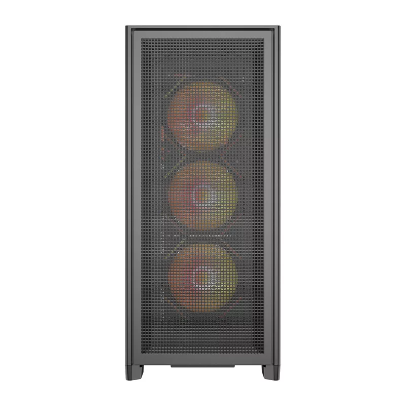 DarkFlash AIRNOVA Big Tower datora korpuss, E-ATX, 3 x 120 mm ventilatori, USB-C Gen2, melns