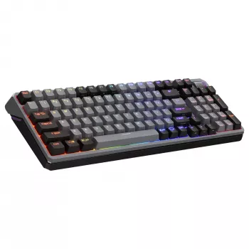 Cooler Master MK770 bezvadu mehāniskā tastatūra (franču AZERTY) - Kailh Box V2 Red slēdži, RGB fona apgaismojums, hot-swappable, gasket mount, 4000mAh akumulators, magnētiskais plaukstu balsts