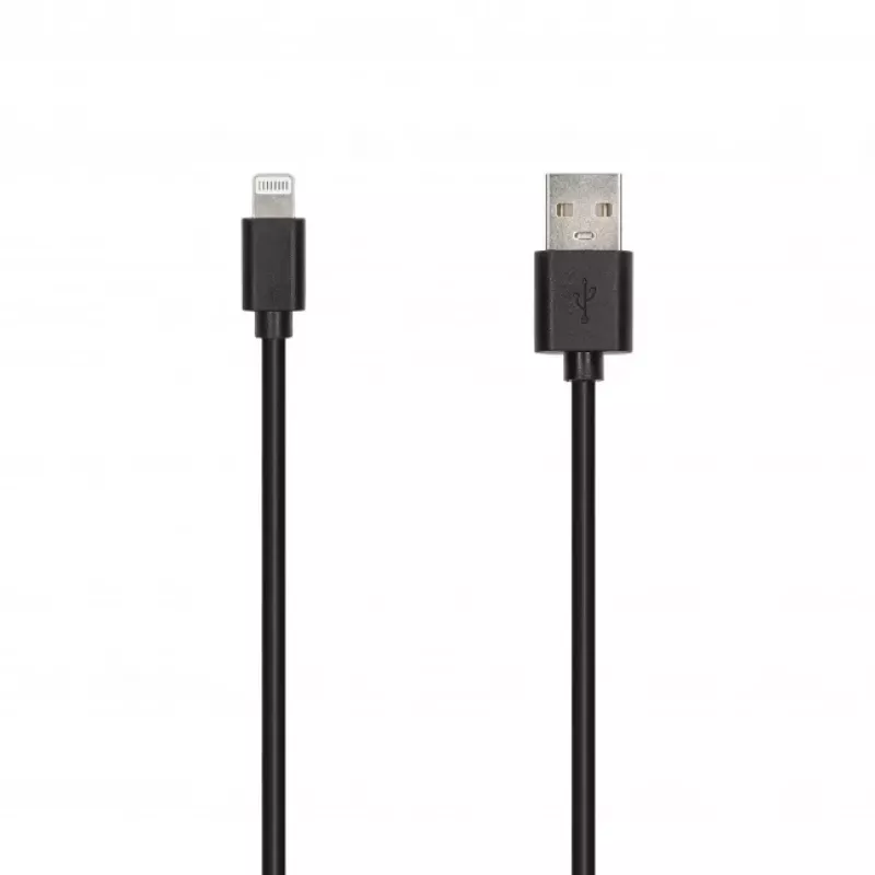 SEEK TOTI USB-A uz Lightning, 2m PVC Datu Kabelis 2A (nav MFI), Melns