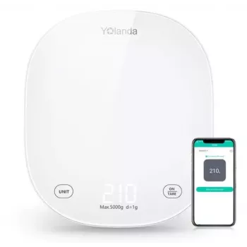 Yolanda CK10A Smart Kitchen Scale ar Bluetooth, 3000g ietilpība, 0.1g precizitāte, USB-C uzlāde