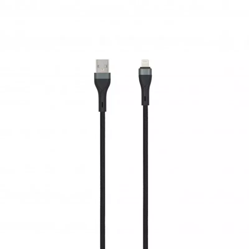 SEEK TOTI USB-A uz Lightning 2m Pīts Kabelis 2A (Nav-MFI) Melns
