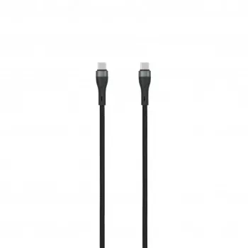 SEEK TOTI USB-C uz USB-C 2m pīts kabelis 3A melns