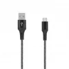 SEEK TOTI USB-A uz USB-C 2m pīts kabelis 2A, melns/Space Grey