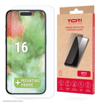 TOTI Rūdītais Stikls 2D Ekrāna Aizsargs Pilns Pārklājums iPhone 16/15 Pro/15 Caurspīdīgs