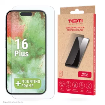 TOTI Tempered Glass 2D Screen Protector Full Cover iPhone 16 Plus/15 Plus Caurspīdīgs