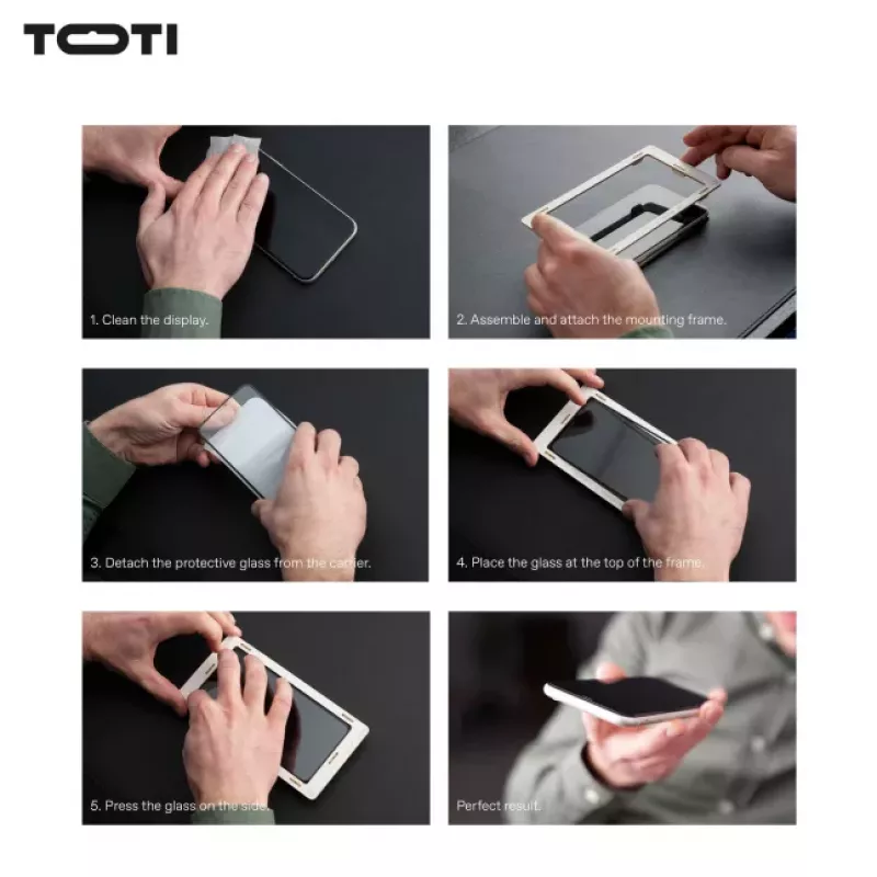 TOTI PREMIUM Premium Tempered Screen Protector Glass 3D Full Cover for Apple iPhone 16 Pro Max