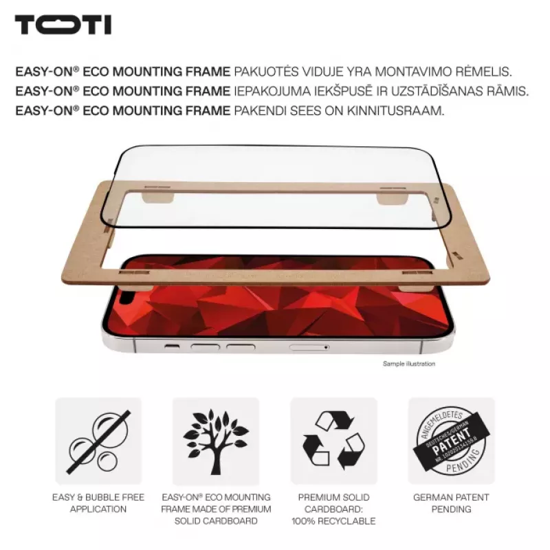 TOTI PREMIUM Premium Tempered Screen Protector Glass 3D Full Cover for Apple iPhone 16 Pro Max