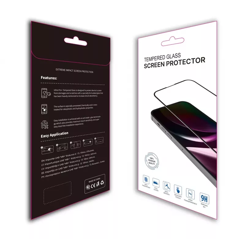 VAZOTEL Crystal Clear Screen Protector iPhone 16 Pro (2 iepakojumā) - 9H rūdīts stikls