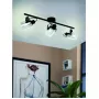 BERREGAS 3-Light E27 Ceiling & Wall Spotlight, Black/Chrome, 220-240V, IP20, Indoor